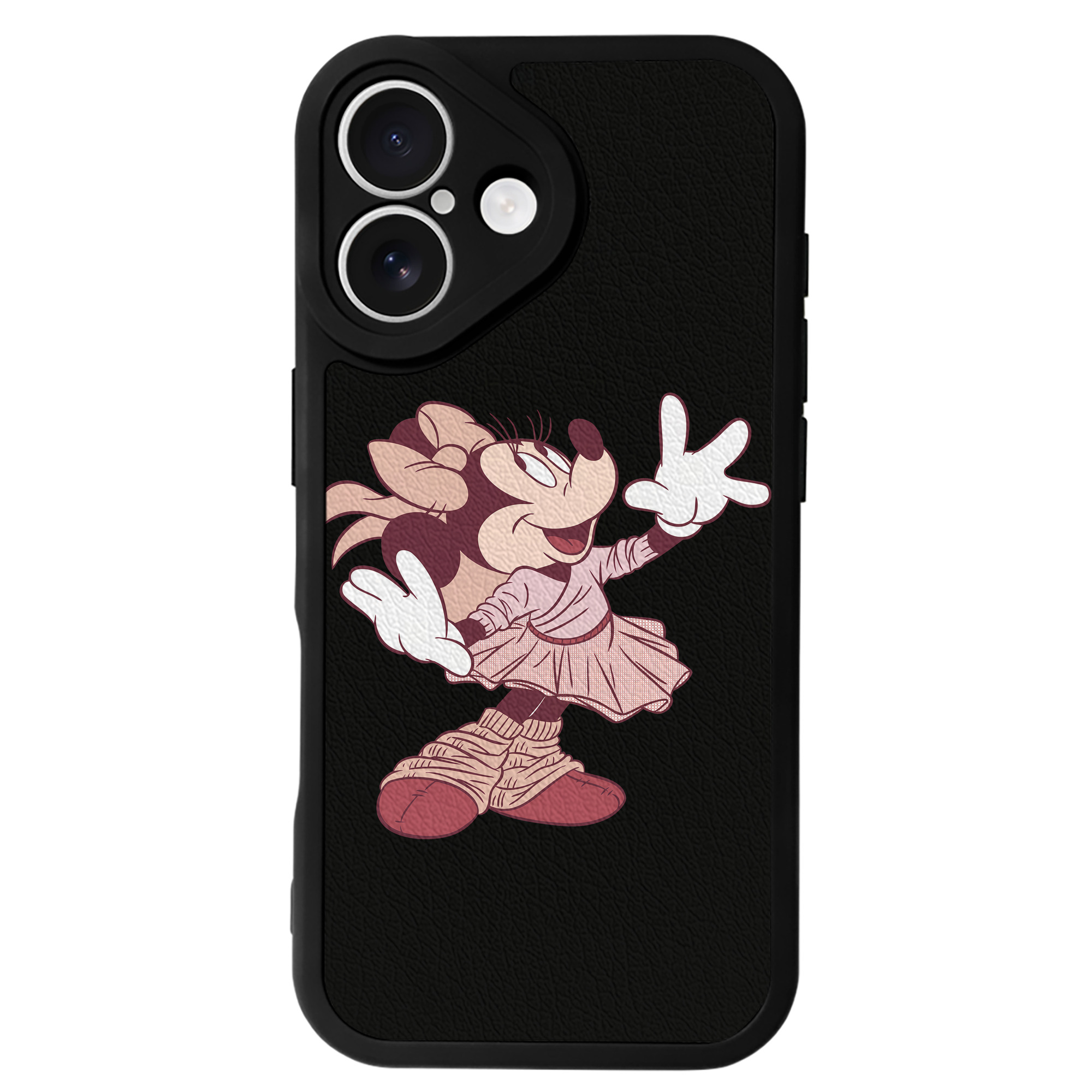 （画像用） ミッキーマウス Mickey Mouse 【iPhone 16シリーズ対応】シリコンスマホケース（レザー調） 材質：シリコン